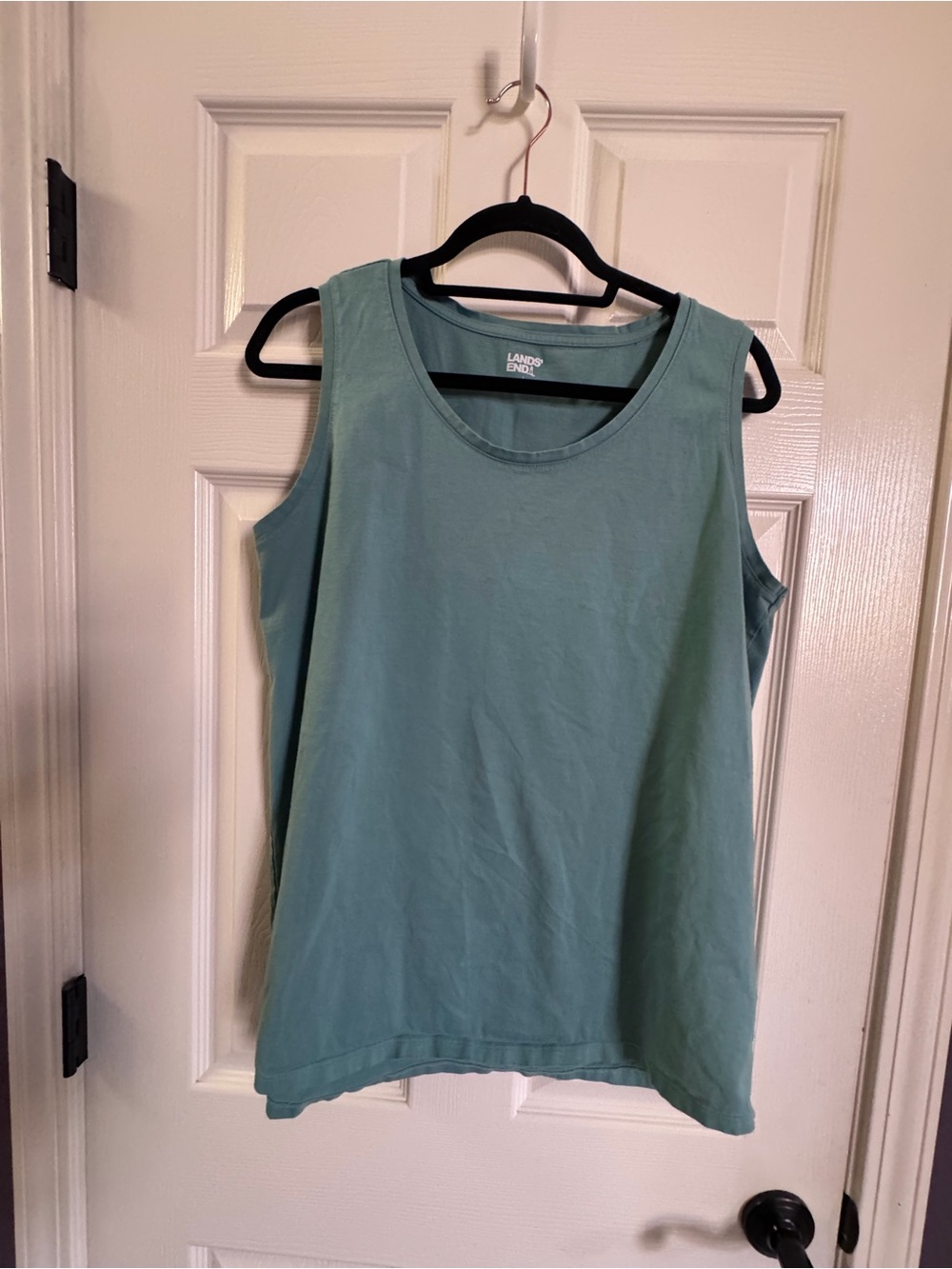 Lands' End Women's Scoop Neck Tank — Seafoam
